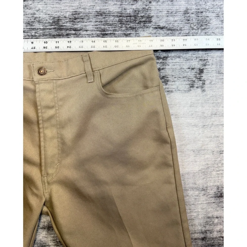 Levis 517 Bootcut Sta-Prest‎ Pants Mens 40x30 Tan Khaki Polyester Trousers
